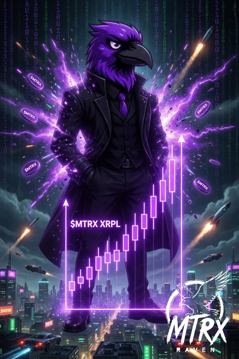 MTRX raven over a rising chart