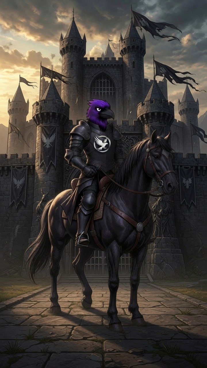 MTRX raven knight at the castle